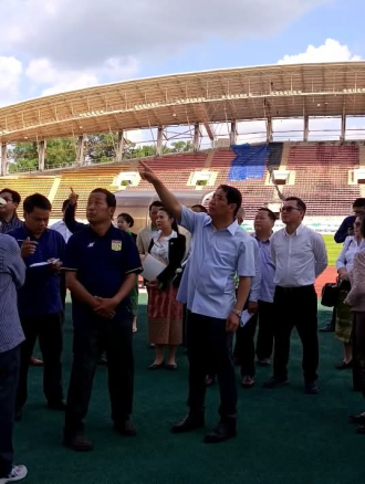  Vientiane Mayor Inspects Overall Preparedness at Km 16 Stadium for the 12th National Games